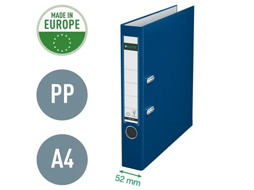 Ordner Leitz 1015 A4 50mm PP blauw