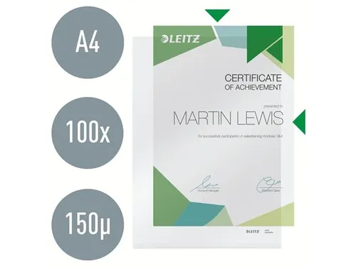 L-map Leitz 4153 premium A4 0.15mm PVC glashelder