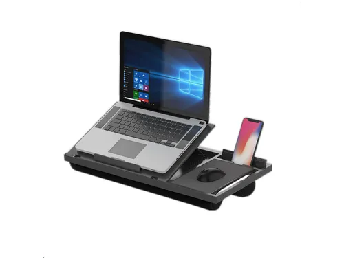 Laptopstandaard met Schootkussen en Mousepad Zwart