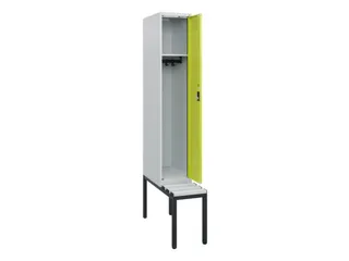 locker met bank,HxBxD 1950x300x815mm,1vak,vak B 300mm,cilinderslot - 1