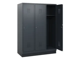schoollocker,HxBxD 1630x1200x500mm,3vak,vak B 400mm,cil.-slot,sokkel - 1