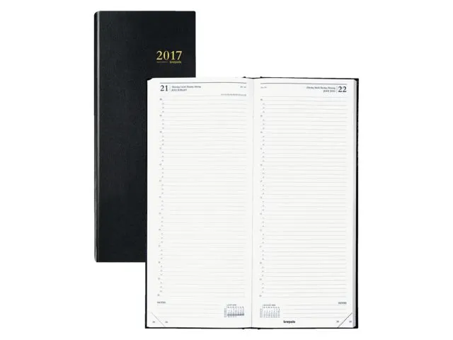 Agenda 2027 Brepols Saturnus Lima 1dag/1pagina zwart