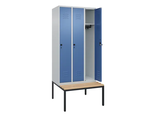 Armoire vestiaire Classic+ 3 comp 212x90x81,5cm gris clair/bleu distan