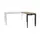Bureau Linesto N3 aanbouwtafel 80x60cm hav/kers 25mm zwart