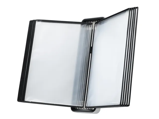 Système de présentation mural Tarifold VEO A4 PP avec 10 poches noir