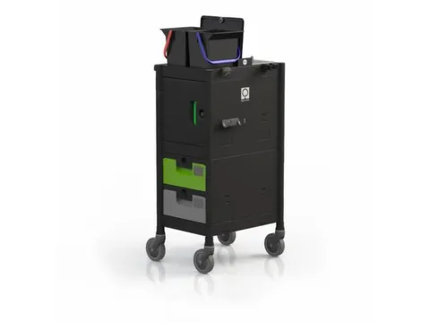 reinigingswagen,HxBxD 1010x575x610mm,emmer 2x6l zwart,frame PP,4wielen