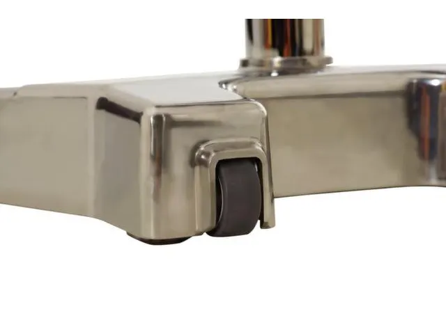 stasteun kantelbaar zitting zwart PU 700-880mm frame gepolijst