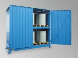 Stellingcontainer Gevaarlijke Stoffen Max. 40X200L Vaten Staand