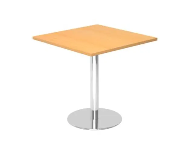 vergadertafel,HxBxD 745x800x800mm,vierkant,schotelvoet chroom