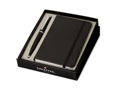 Balpen Giftset SHEAFFER VFM 9405 black chrome met A5 notebook