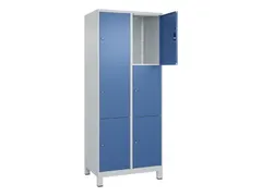 lockerkast,HxBxD 1950x800x500mm,2x3vakken,vak B 400mm,cil.-slot,voeten
