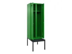 locker met bank,voor scheiding van kleding,HxBxD 2120x600x815mm,2vak