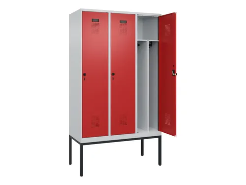 locker voor scheiding van kleding,HxBxD 2120x1200x500mm,3vak