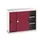 werkplaatskast 1000x1300x550mm 2xStalen bodem RAL7035 front RAL3004