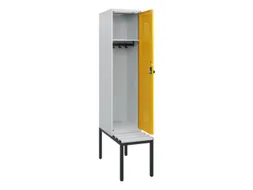 locker met bank,HxBxD 1950x400x815mm,1vak,vak B 400mm,draaigrendel