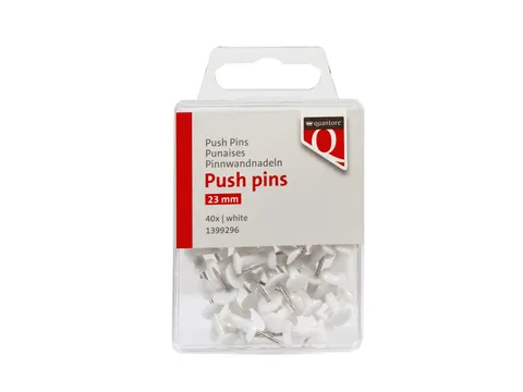 Push pins Quantore 40 stuks wit