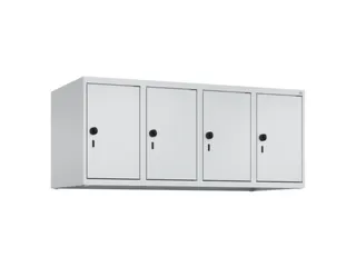 opzetkast,v. locker,4vak.,vak B 300mm,HxBxD 500x1200x500mm,vleugeldeur - 1