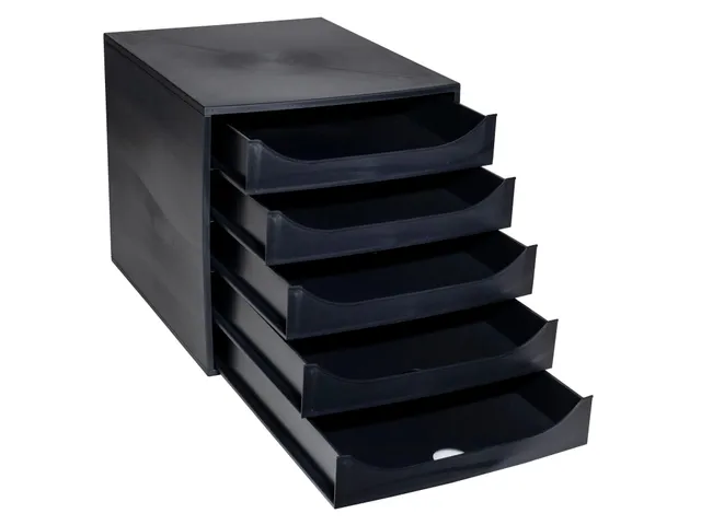 Ladenblok Ecobox 5 Laden A4+ Zwart