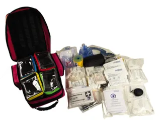 reddingsrugzak,DIN 14142/EHBO-set,Cordura,rood,HxBxD 450x270x180mm - 1