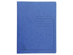 Map glanskarton 355g met veer A4 blauw