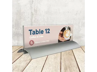 Tafelnaambord Europel 2 61x210mm acryl aluminium - 5