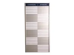 Menoor In-Uit bord 30 namen Aluminium Aanwezig/Afwezig Donkerblauw