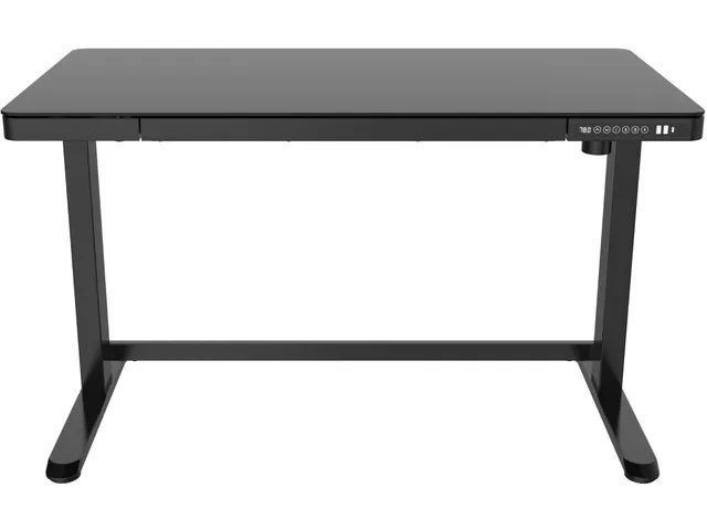 Zit-Sta Werkplek 120cm Glas Zwart Elektrisch Verstelbaar