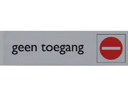 Infobord pictogram geen toegang 165x44mm