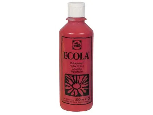 Plakkaatverf Ecola Flacon van 500 ml Karmijnrood