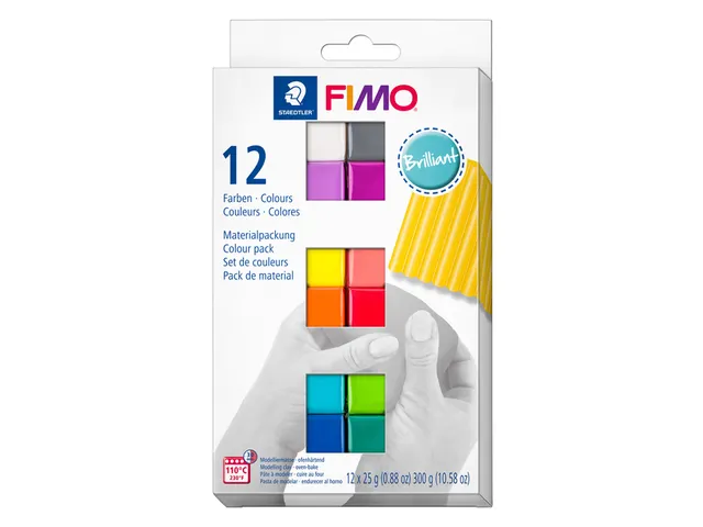 Pâte à modeler Fimo Soft Colour Pack 12 couleurs brillantes