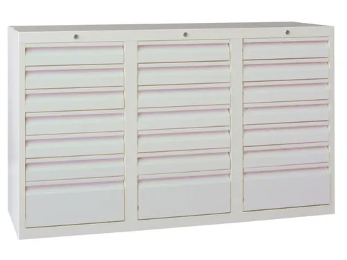 Ladenkast 900x1500x500mm 18+3 Laden Gewoon Uitschuifbaar Glijgeleiding