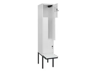 Z-garderobekast,HxBxD 2120x400x815mm,2vak,vak B 400mm,draaigrendel - 2
