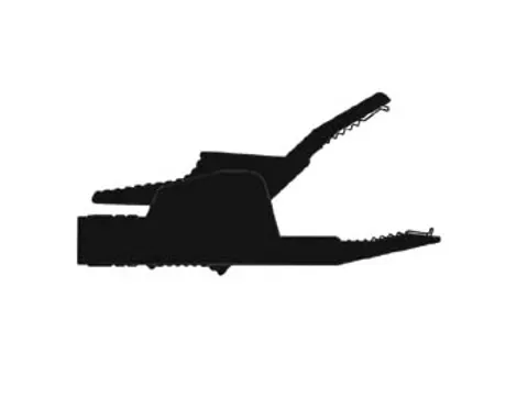 Geisoleerde Krokodillenklem 4mm 34a, Zwart (ak2b 2540)