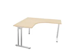 bureau in vrije vorm,HxBxD 740x1400x1400mm,vrije vorm,NE-esdoorn