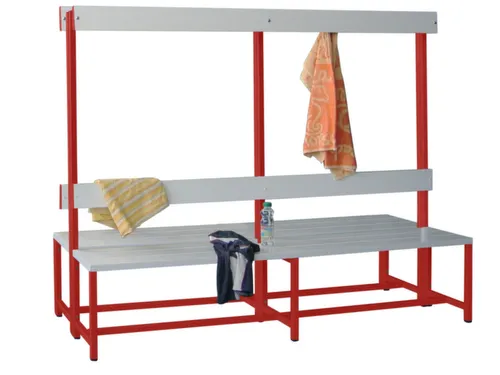 dubbele zitbank,HxLxD 1600x2000x770mm,onderstel RAL3000