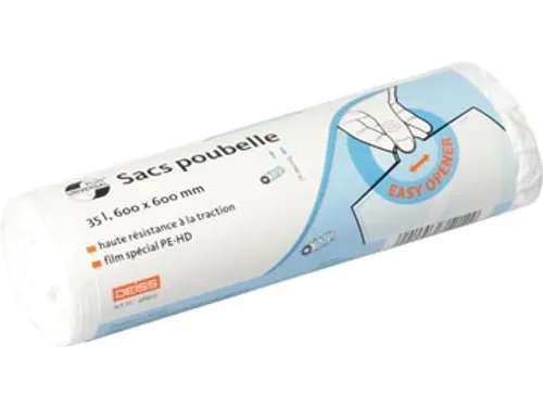 Universal Plus vuilniszak 10 micron 60x60cm wit 35L rol 50st.