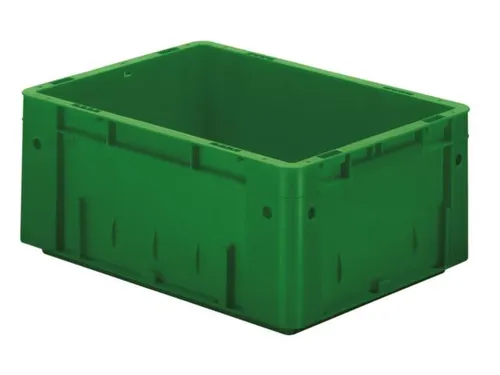 Euronorm Stapelkrat 175x400x300mm 14.5l Wanden/Bodem Gesloten Groen