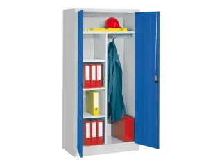Dossier-/Kledingkast Hxbxd 1950x1000x500mm Ral7035 Front Ral5010 - 2