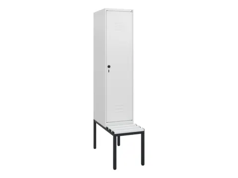 locker met bank,HxBxD 1950x400x815mm,1vak,vak B 400mm,draaigrendel