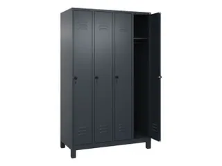 locker,HxBxD 1950x1200x500mm,4vak,vak B 300mm,draaigrendel,voeten - 1