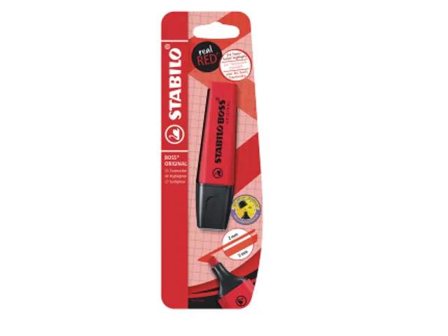 Surligneur STABILO Boss 70/48 rouge blister 1 pièce