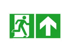Borden Voor Vluchtroutesignalering,Nooduitgang,Pijl Omhoog/Rechtdoor