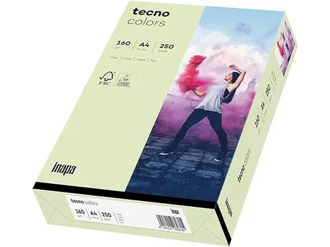Inapa Tecno colors Gekleurd papier A4 Licht Groen 160 gram 250vel
