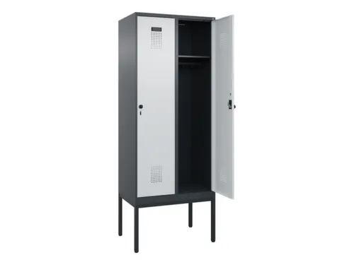locker,HxBxD 2120x800x500mm,2vak,vak B 400mm,draaigrendel