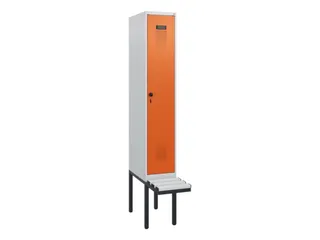 locker met bank,HxBxD 1950x300x815mm,1vak,vak B 300mm,draaigrendel - 2