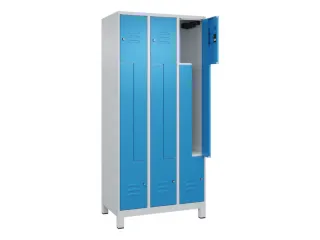 Z-garderobekast,HxBxD 1950x900x500mm,vak B 150/300mm,cil.-slot,voeten - 2