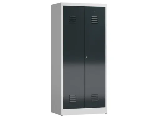 garderobekast 1800x800x500mm 2vak klink RAL7035 RAL7016