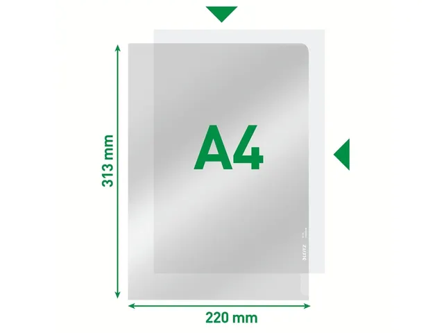 Insteekmap L-map Leitz 4106 Premium A4 0.15mm Helder Pvc Transparant
