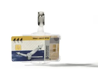 Durable 8218 Dubbele Badgehouder Transparant 54x85mm Met Clip - 1