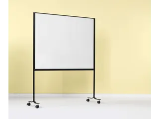 Verrijdbaar Whiteboard Workboard 120x150cm Gelakt Staal zwart profiel - 4